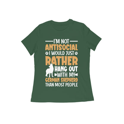 Hang Out with German Shepherd T-shirt for Women