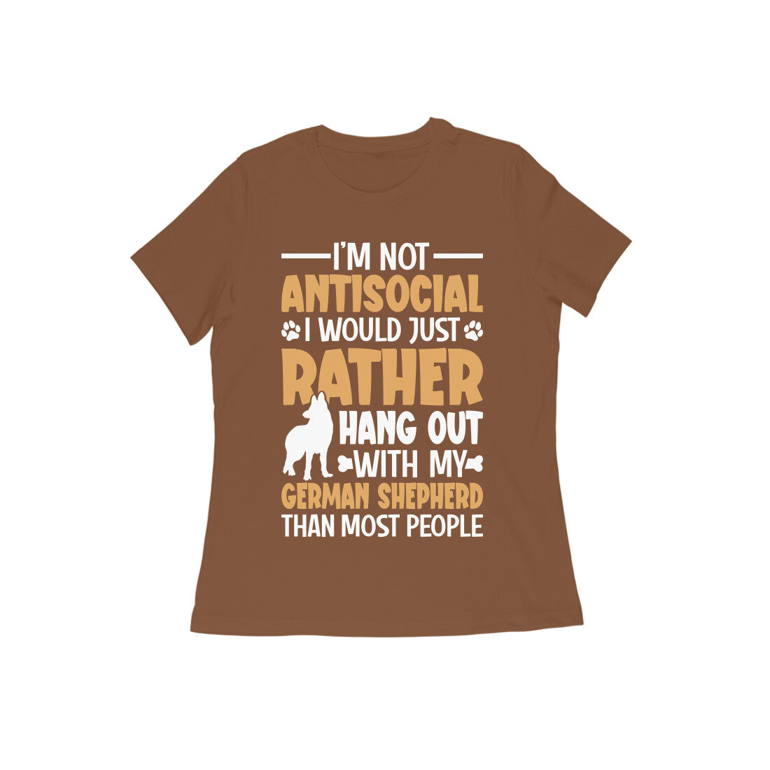 Hang Out with German Shepherd T-shirt for Women