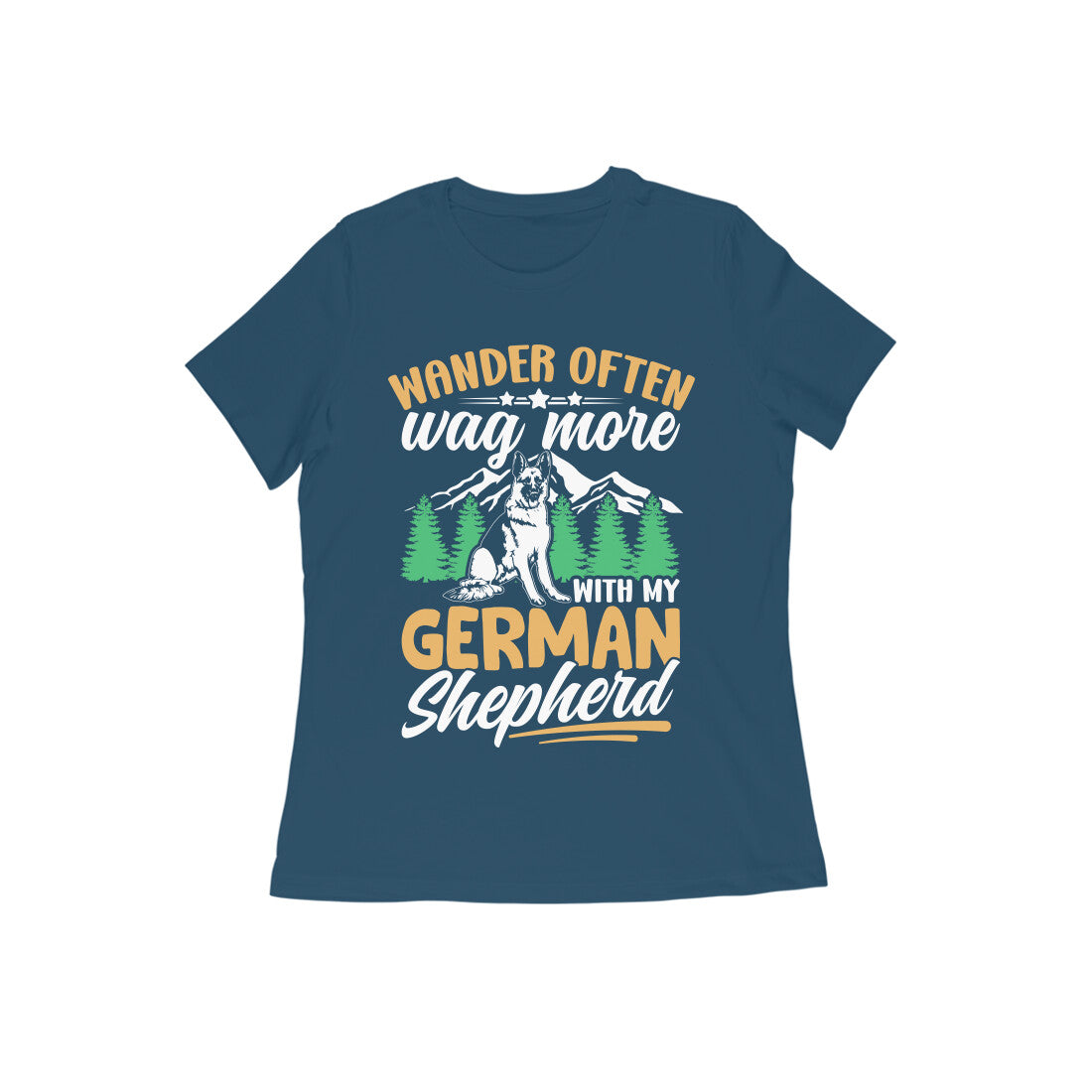 German Shepherd Wanderer T-Shirt for Women