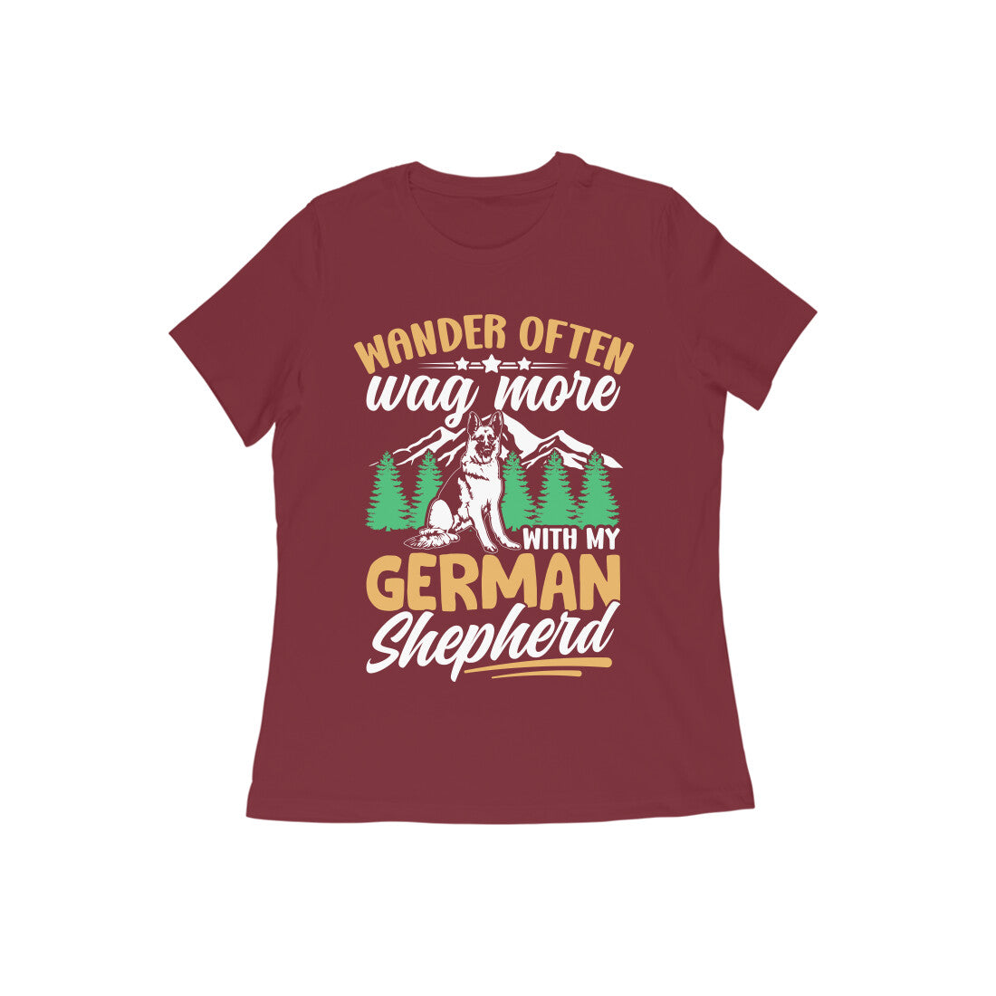 German Shepherd Wanderer T-Shirt for Women