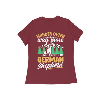 German Shepherd Wanderer T-Shirt for Women