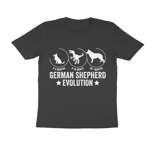 Round Neck German Shepherd Evolution T-Shirt for Men