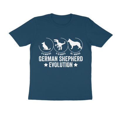 Round Neck German Shepherd Evolution T-Shirt for Men