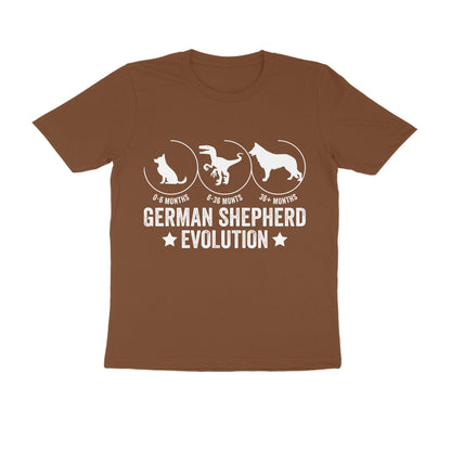 Round Neck German Shepherd Evolution T-Shirt for Men