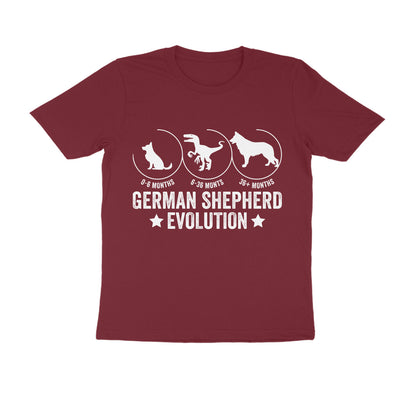 Round Neck German Shepherd Evolution T-Shirt for Men