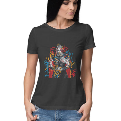 Round Neck Thor Graphic T-Shirt for Women