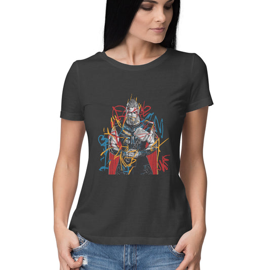Round Neck Thor Graphic T-Shirt for Women