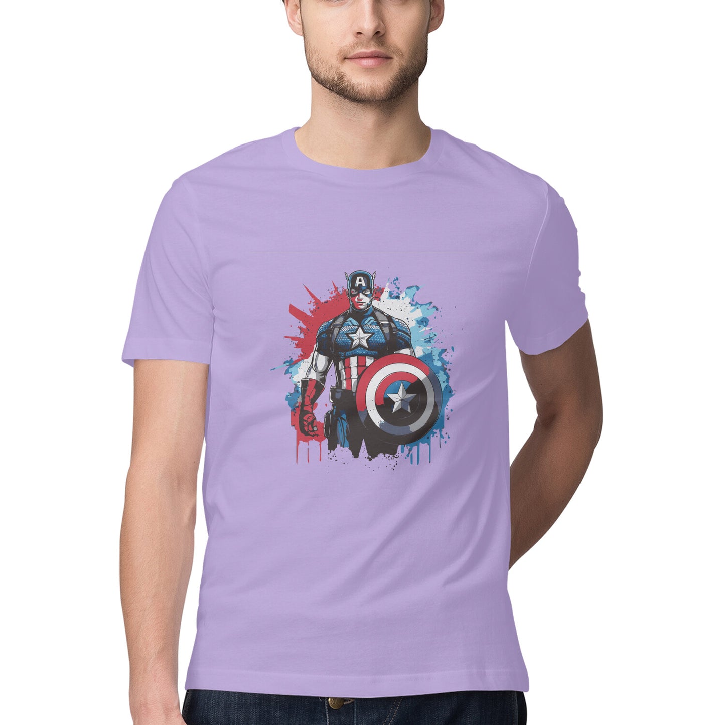 Captain America Round Neck T-shirt for Men