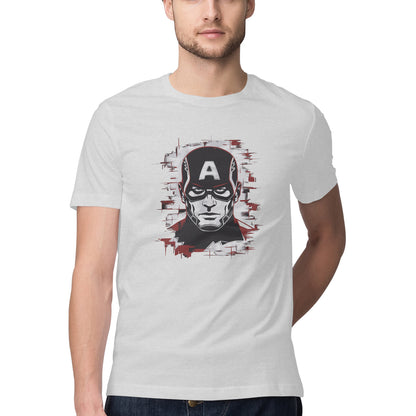Captain America Round Neck T shirt for Men