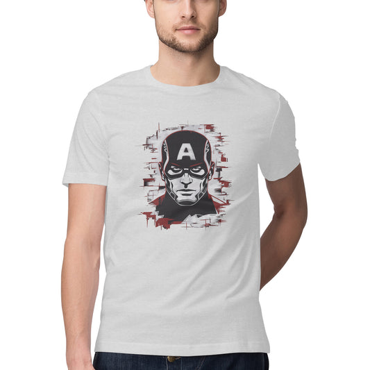 Captain America Round Neck T shirt for Men