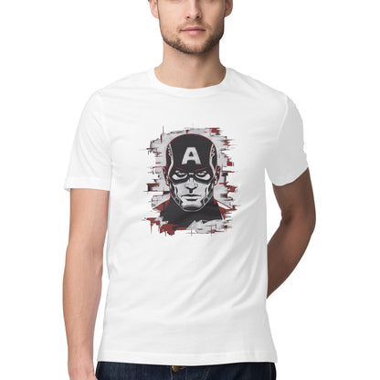 Captain America Round Neck T shirt for Men