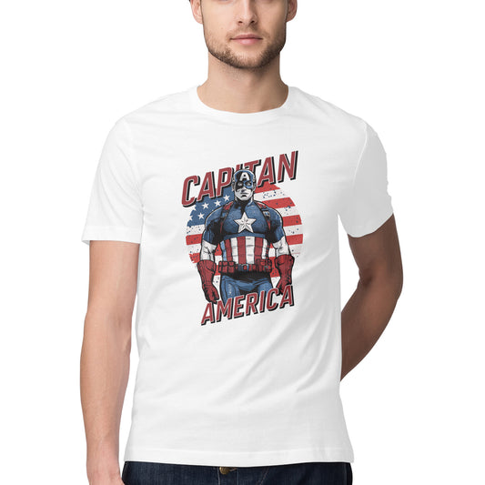 Captain America Printed T-shirt for Men