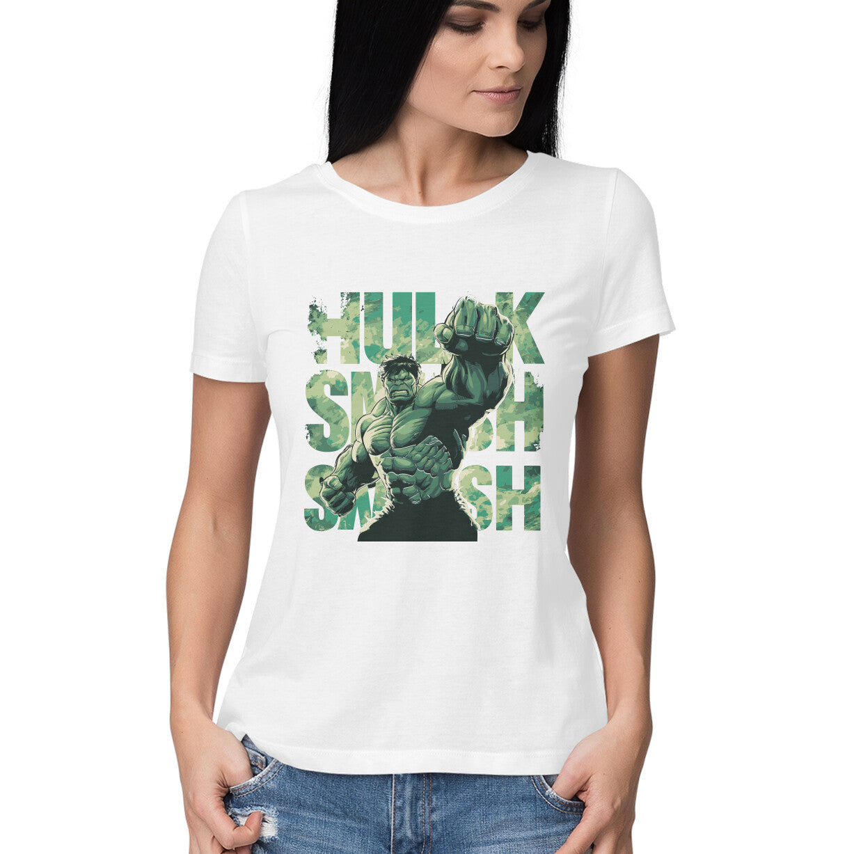 Regular Fit Hulk T-Shirts for Women