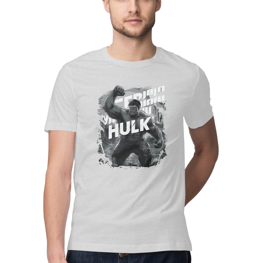 Half Sleeve Hulk Printed T-Shirt for Men