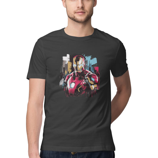 Round Neck Iron Man T-shirt for Men