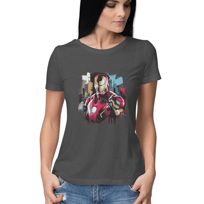 Round Neck Iron Man T-Shirt for Women