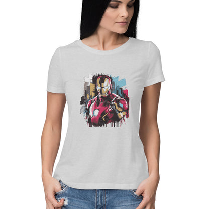 Round Neck Iron Man T-Shirt for Women