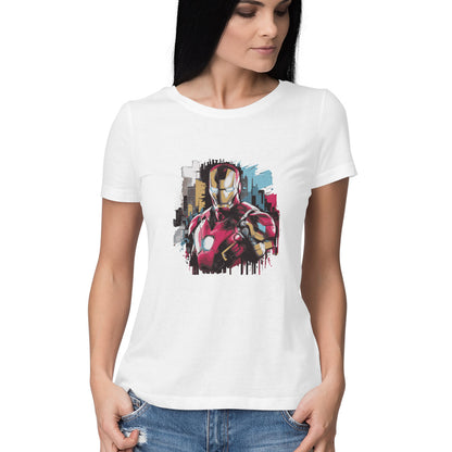 Round Neck Iron Man T-Shirt for Women