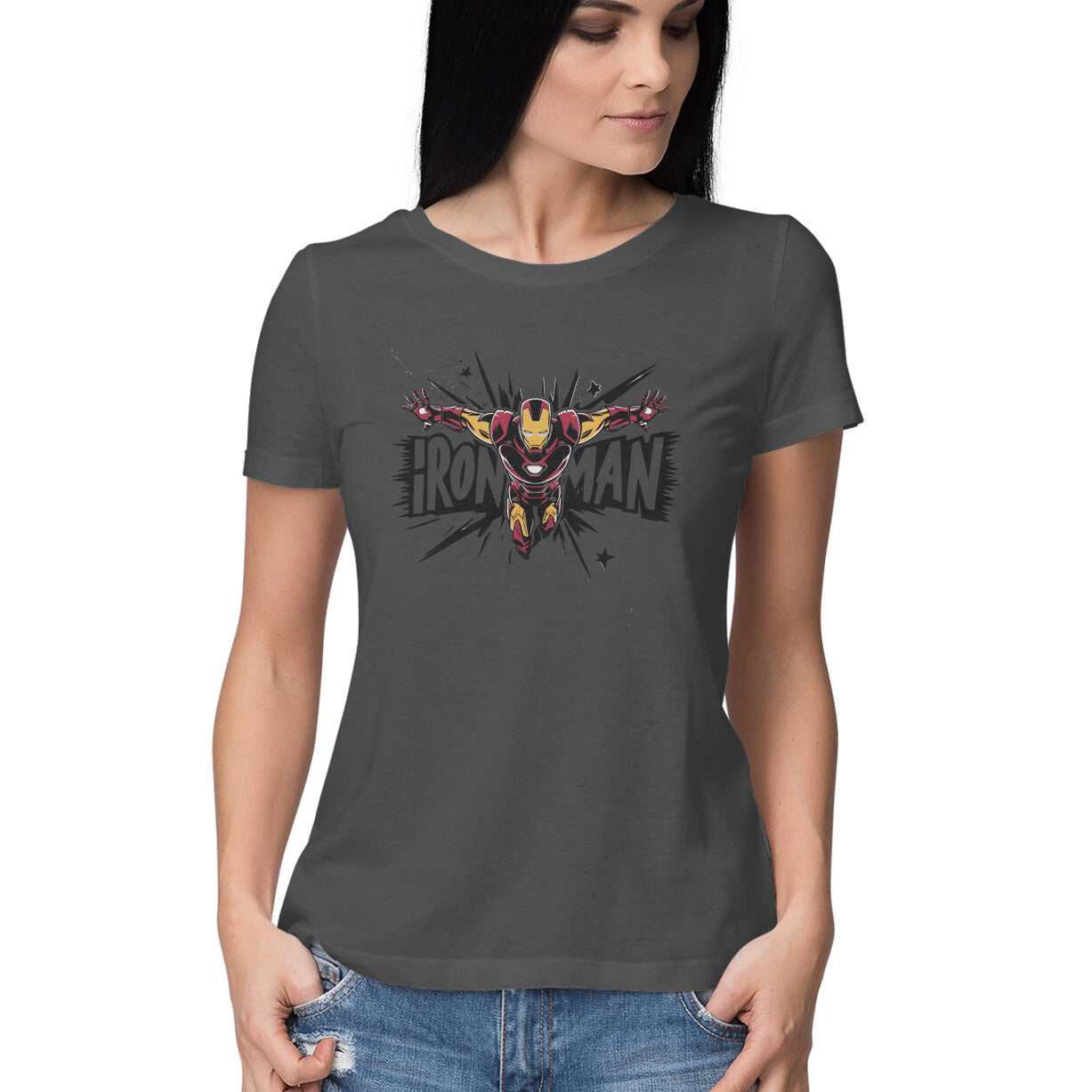 Regular Fit Iron Man T-Shirt for Women