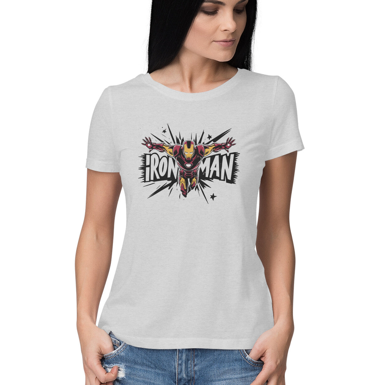 Regular Fit Iron Man T-Shirt for Women