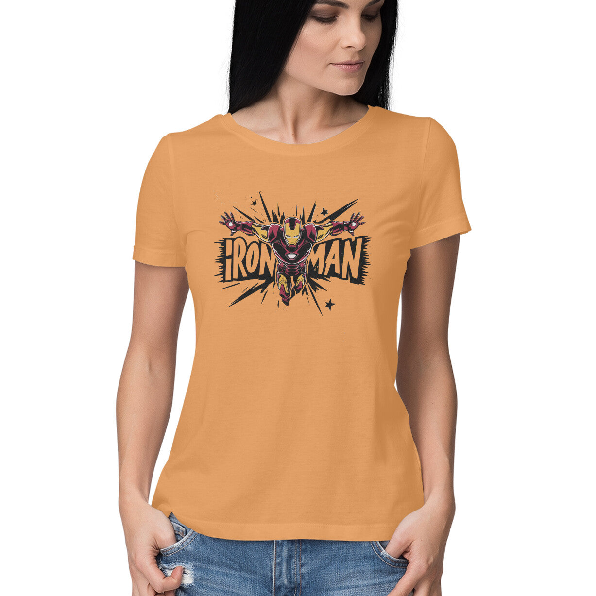 Regular Fit Iron Man T-Shirt for Women