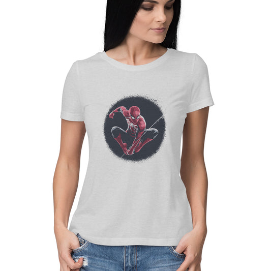 Round Neck Spiderman T-Shirt for Women