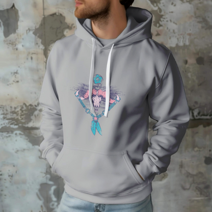 Regular Fit Skull Printed Unisex Hoodie - Casual Koala