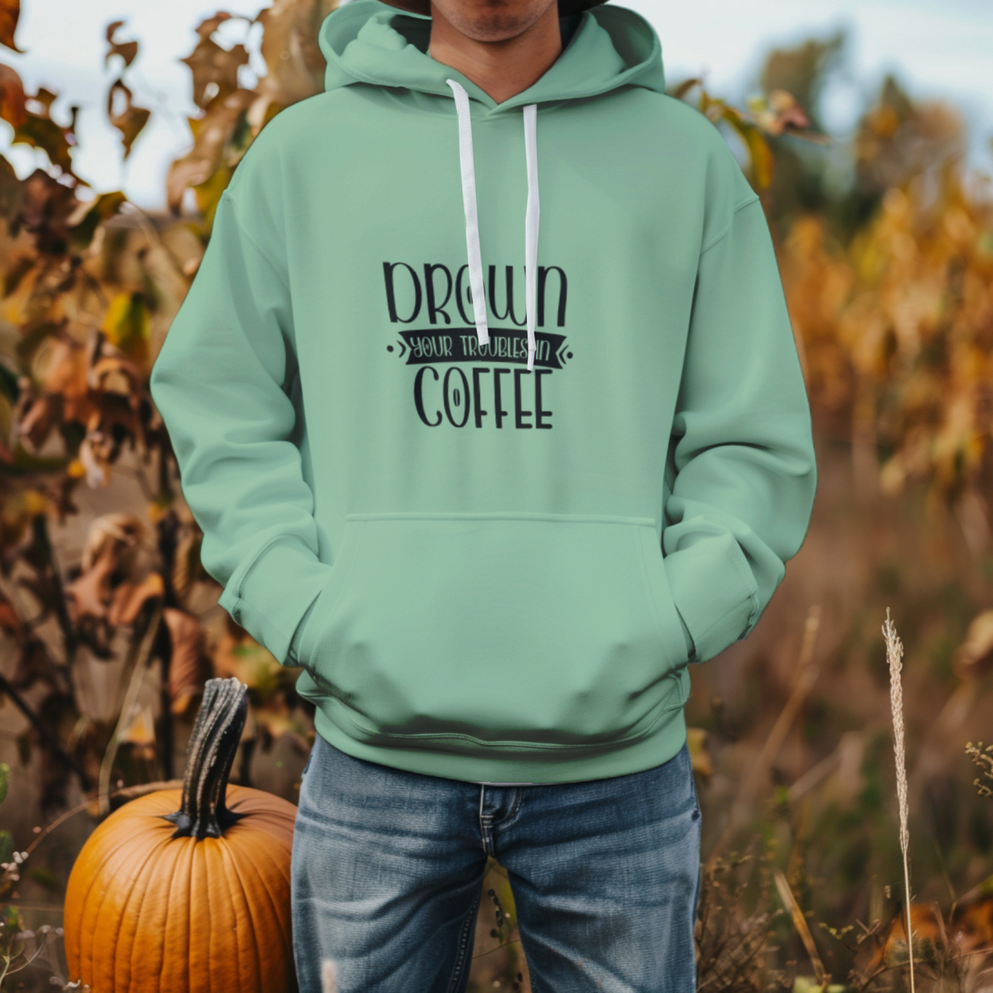 Drown Your Trouble in Coffee Printed Unisex Hoodie - Casual Koala