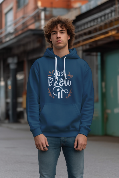 Just Brew It Coffee Printed Unisex Hoodie - Casual Koala