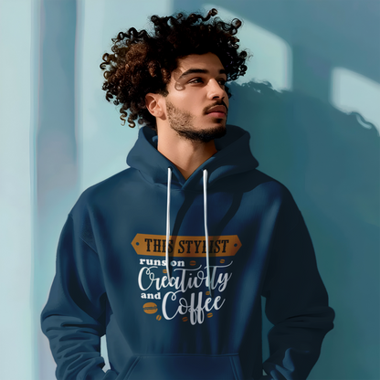 Coffee and Creativity Printed Unisex Hoodie - Casual Koala